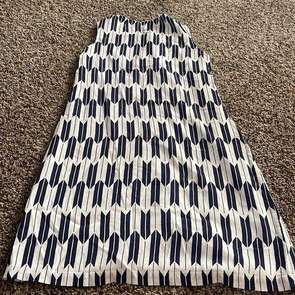 Vintage look Pendleton Flora Women's Dress Indigo Arrow Stripe - Picture 8 of 9
